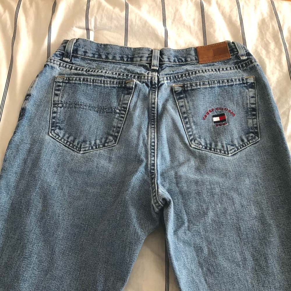 Y2K light wash embroidered logo Tommy Hilfiger